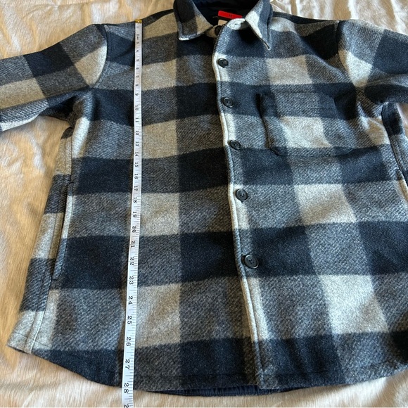 Banana Republic Men’s Medium Flannel Navy Outdoorsman Lightweight Shacket Jacket - Picture 11 of 12